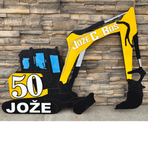 Lesene table za praznovanja BAGER - JCB (65-R1)
