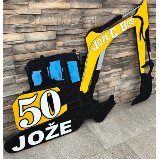 Lesene table za praznovanja BAGER - JCB (65-R1) - slika 2